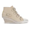 Ash Women's Genial Wedged Leather Trainers - Clay - Image 1
