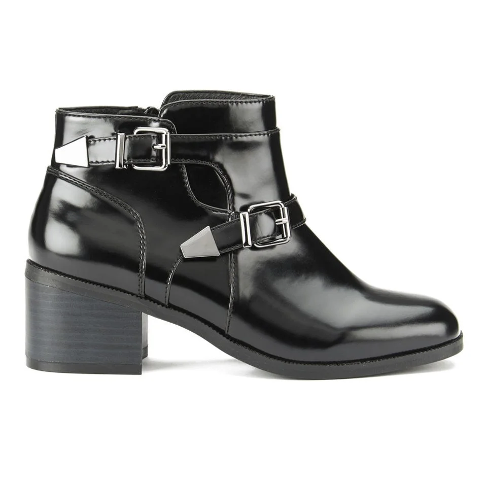 Ravel Women's Maine Patent Leather Ankle Boots - Black Image 1