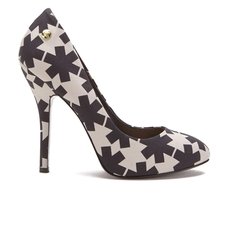 Vivienne Westwood Anglomania Women's Maggie II Asterisk Printed Court Shoes - Black/White Image 1