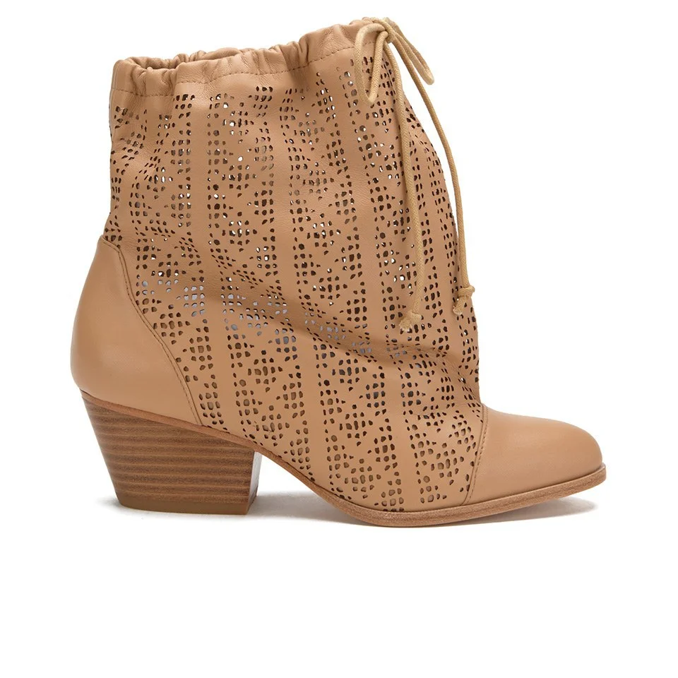 Vivienne Westwood Anglomania Women's Camilla Perforated Sack Ankle Boots - Tan Image 1