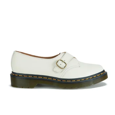 Dr. Martens Women's Core Agnes Pointed Leather Monk Shoes - Off White Polished Smooth