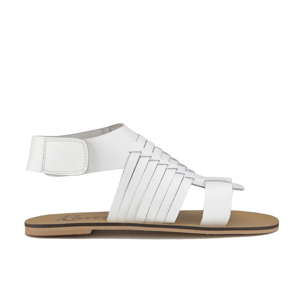 Ravel Women's Missouri Weave Flat Sandals - White Leather Image 1