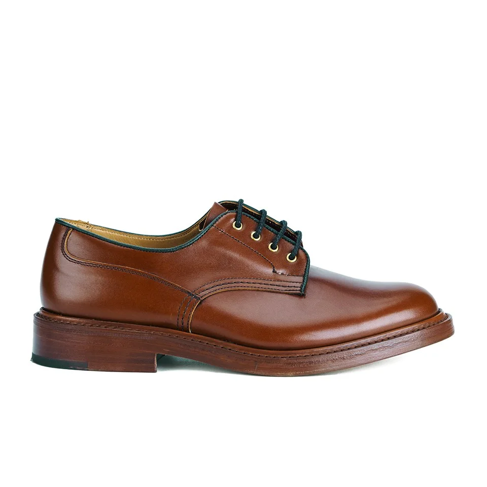 Tricker's Men's Woodstock Leather Lea Sole Derby Shoes - Marron Image 1