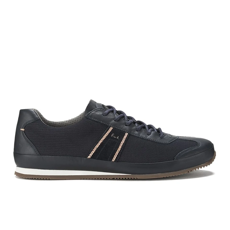 Paul Smith Shoes Men's Fuzz Mesh/Leather Trainers - Navy Image 1