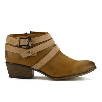 Steve Madden Women's Regennt Multi Strap Leather Ankle Boots - Brown