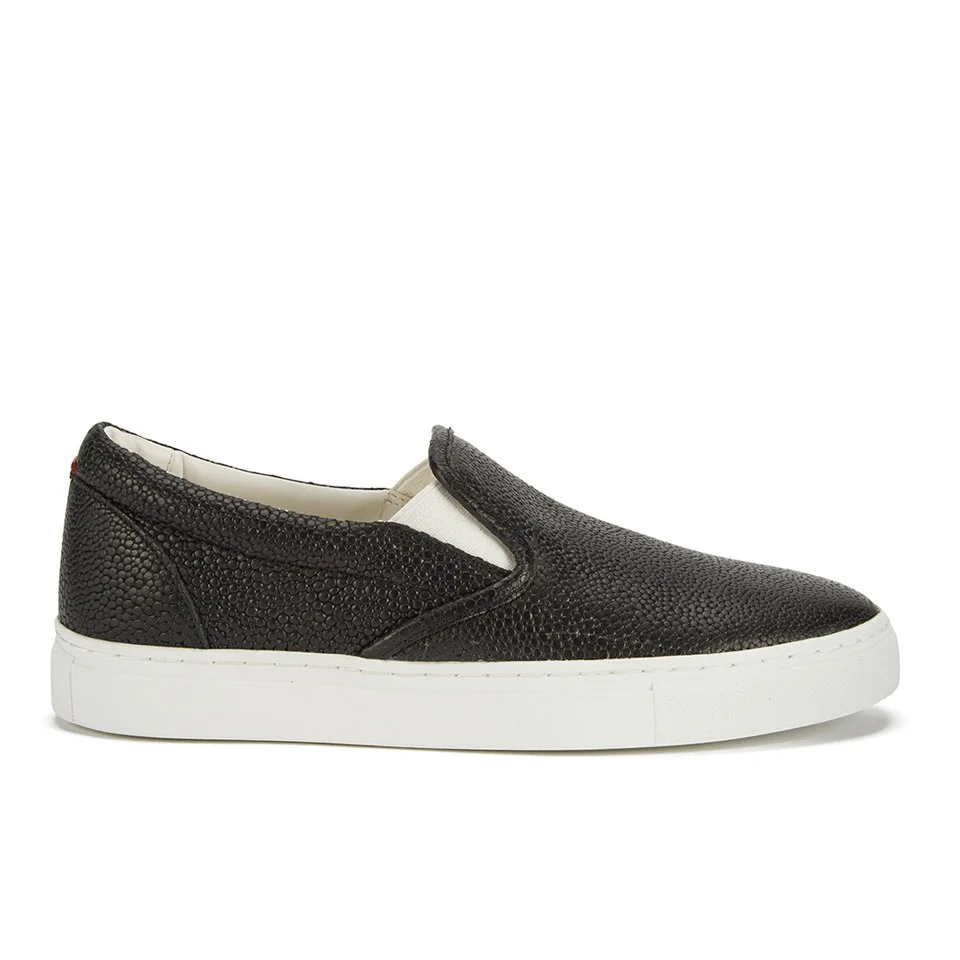 HUGO Women's Cleah-R Slip On Leather Trainers - Black Image 1