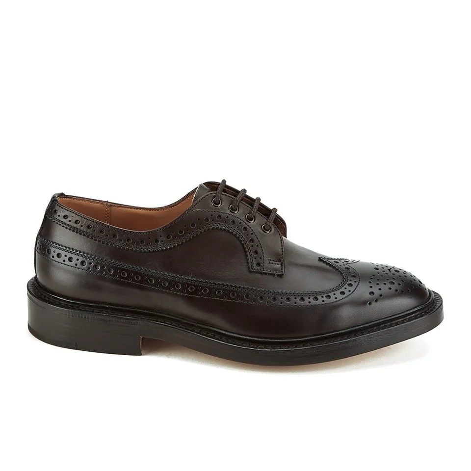 Knutsford by Tricker's Men's Richard Leather Brogue Shoes - Dark Brown Image 1