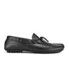 Hudson London Men's Felipe Leather Croc Slip On Loafers - Black - Image 1