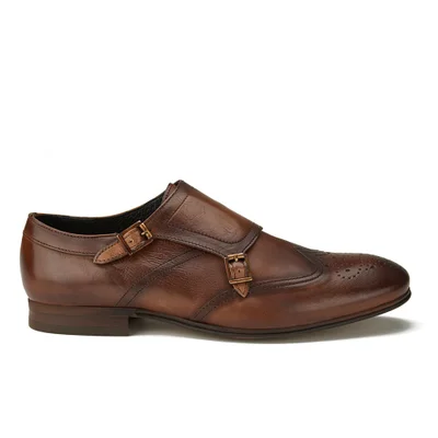 Hudson London Men's Welch Double Buckle Leather Brogues - Tan