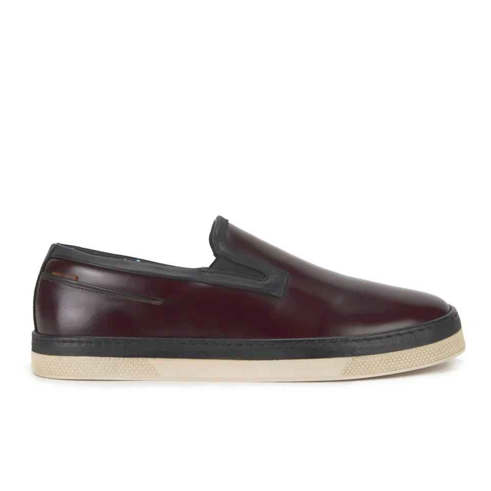 Paul Smith Shoes Men's Lyle Leather Slip On Trainers - Bordo High Shine Image 1
