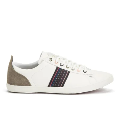 Paul Smith Shoes Men's Osmo Leather Trainers - White Mono Lux
