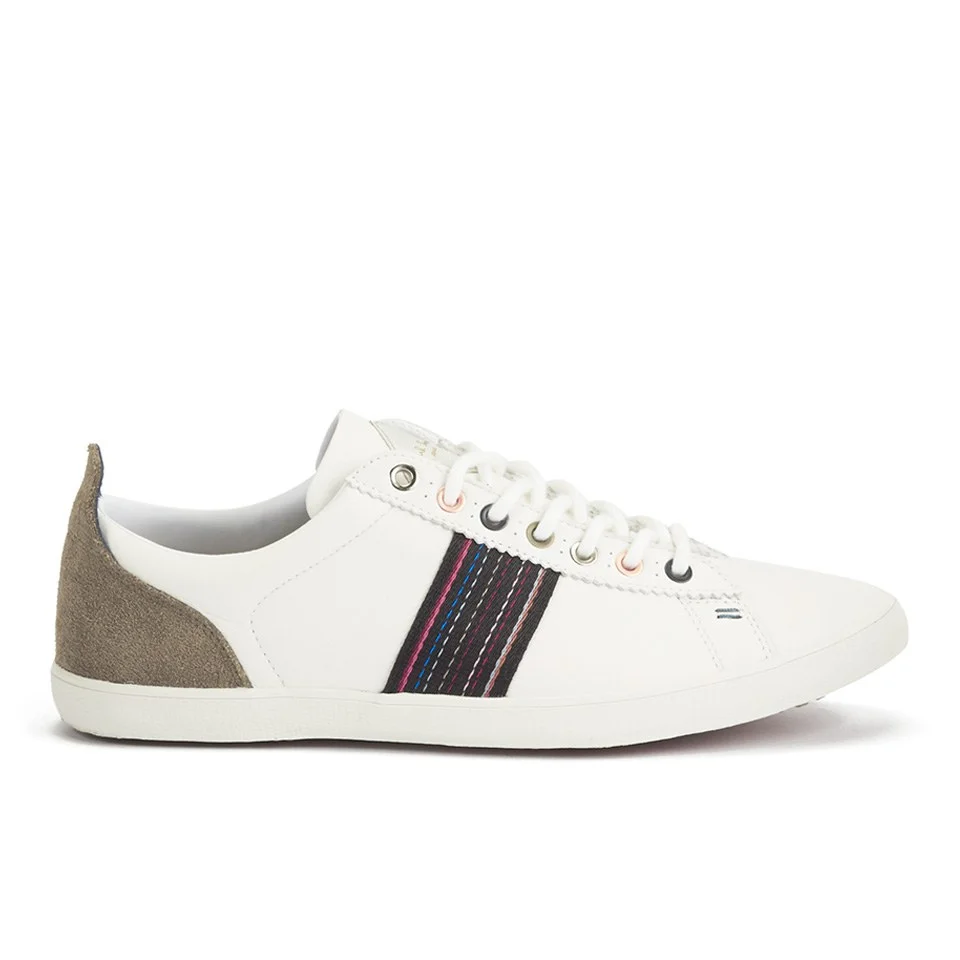 Paul Smith Shoes Men's Osmo Leather Trainers - White Mono Lux Image 1