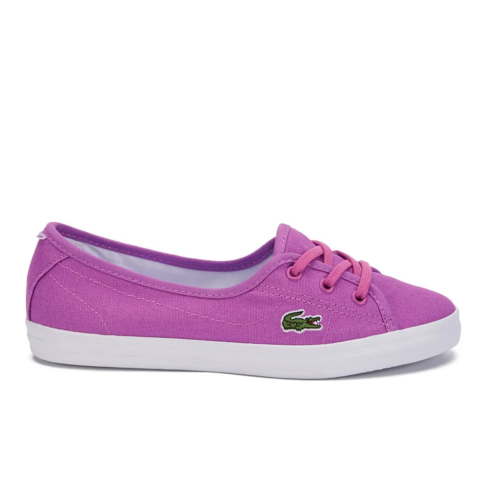 Lacoste Women's Ziane Chunky Res Lace Up Canvas Pumps - Purple Image 1