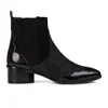 Senso Women's Klara Hi Shine/Lizard Suede Ankle Boots - Ebony - Image 1