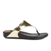 FF2 by FitFlop Women's Banda Leather Flip Flops - Gold - Image 1