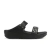 FitFlop Women's Amsterdam Studded Leather Slide Sandals - Black - Image 1