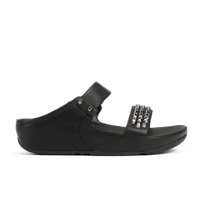 FitFlop Women's Amsterdam Studded Leather Slide Sandals - Black