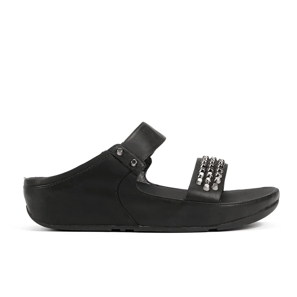 FitFlop Women's Amsterdam Studded Leather Slide Sandals - Black Image 1