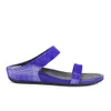 FF2 by FitFlop Women's Banda Foil Leather Slide Sandals - Mazarine Blue - Image 1