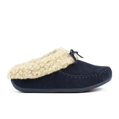 FitFlop Women's The Cuddler Snugmoc Suede Mule Slippers - Supernavy