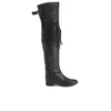 See By Chloé Women's Suede Tassle Over the Knee Boots - Black - Image 1