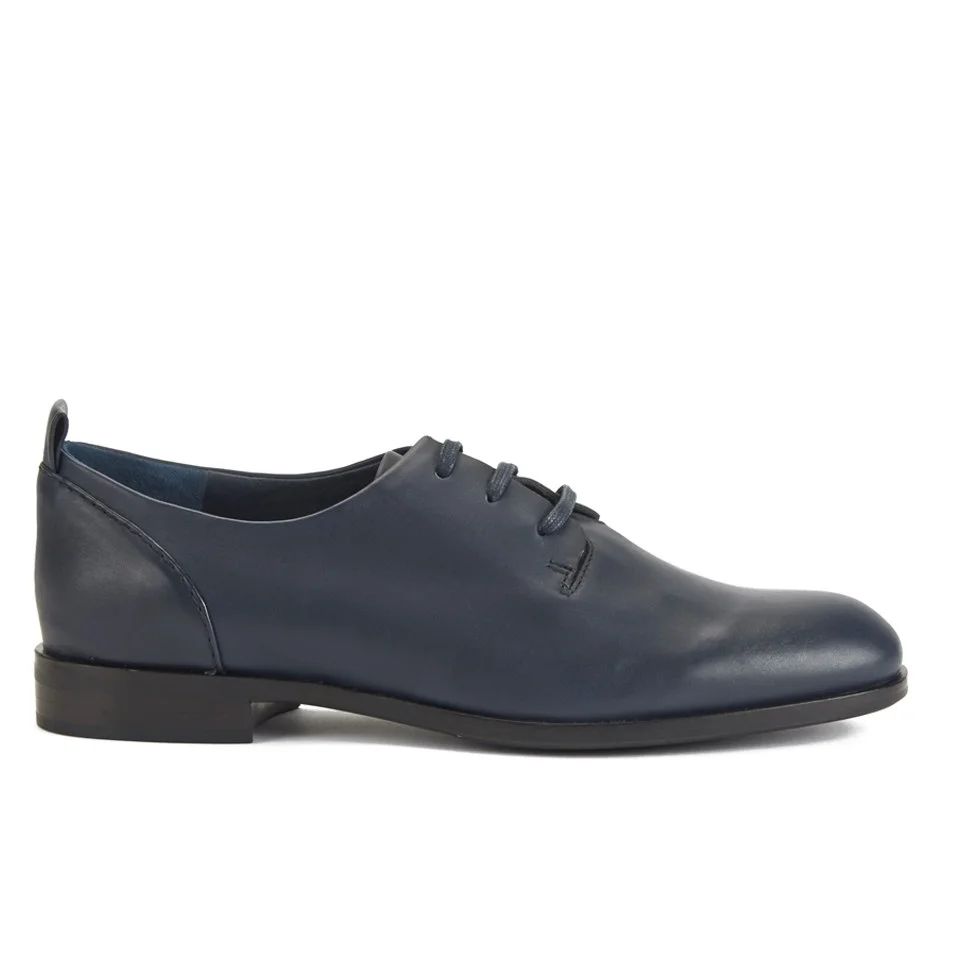 Jil Sander Navy Women's Leather Lace Up Shoes - Navy Image 1