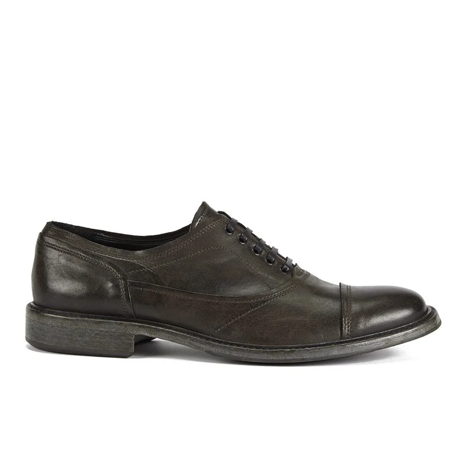 Belstaff Men's Abrey Lace-Up Leather Oxford Shoes - Black/Brown Image 1