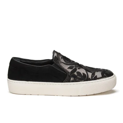 Markus Lupfer Women's Multi Printed Slip-On Trainers - Black Suede/Silver