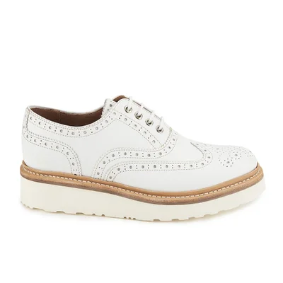 Grenson Women's Emily Leather Brogues - White Calf