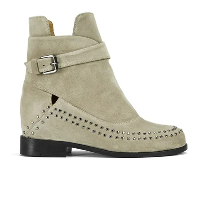 Thakoon Addition Women's Fiona 02 Suede Ankle Boots - Grey Suede Studs