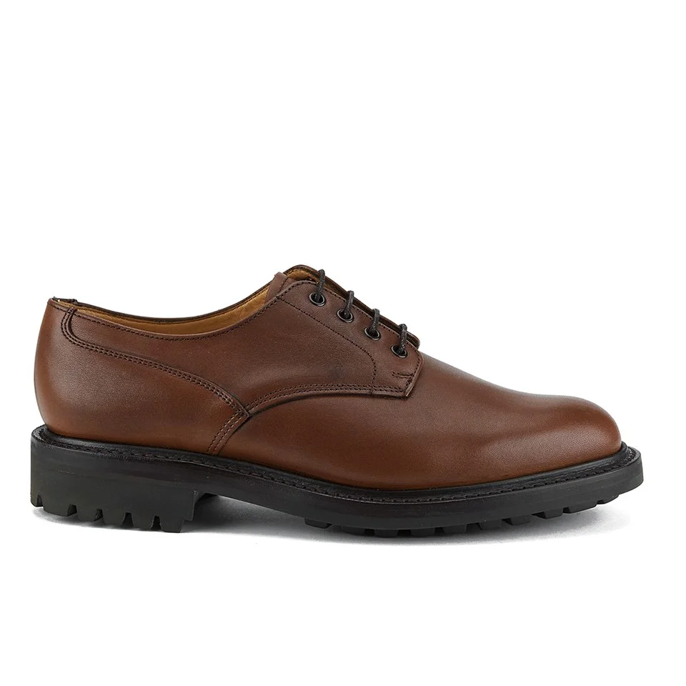 Sanders Men's Worcester Waxy Leather Derby Shoes - English Tan Image 1