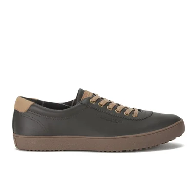 Barbour Men's Wallsend Leather Cupsole Trainers - Dark Brown