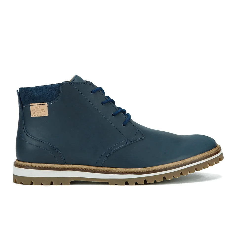 Lacoste Men's Montbard Leather Chukka Boots - Dark Blue Image 1
