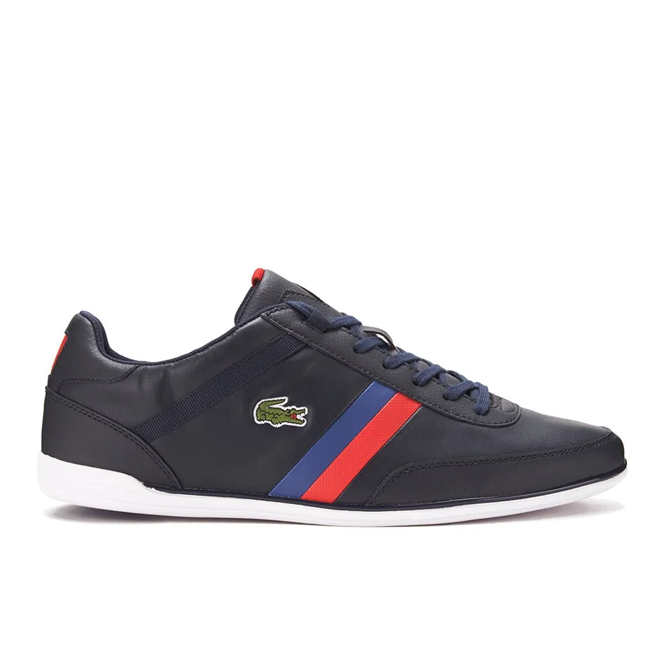 Lacoste Men's Giron TCL Leather Trainers - Dark Blue Image 1
