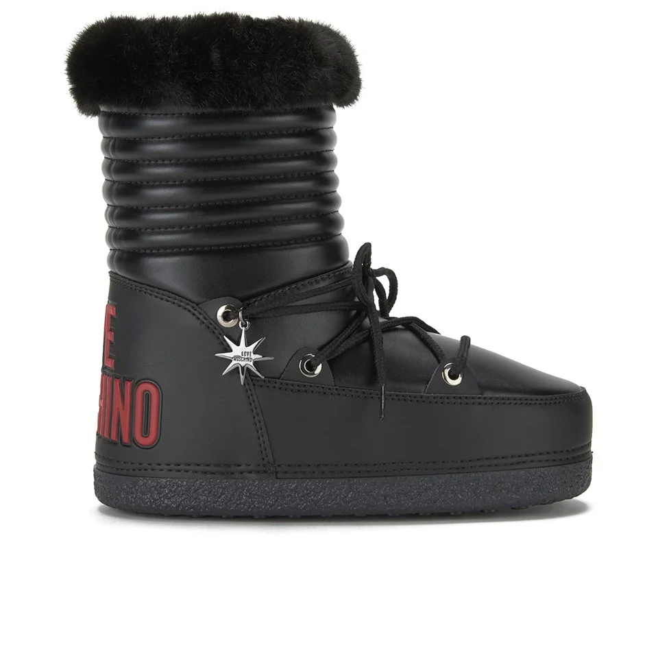 Love Moschino Women's Faux Fur Moon Boots - Black Image 1