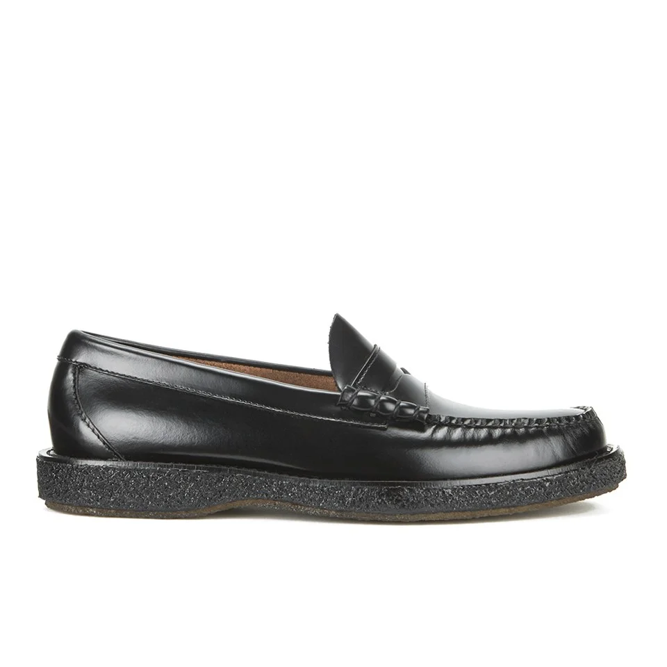 Bass Weejuns Men's Crepe Larson Leather Moc Penny Loafers - Black Image 1