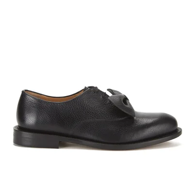 Vivienne Westwood MAN Men's Utility Oxford with Bow Leather Derby Shoes - Black