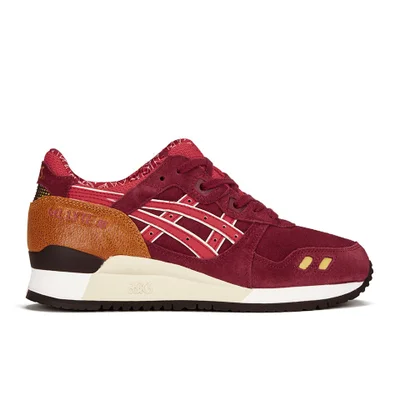 Asics Lifestyle Gel-Lyte III (Autumn Brights Pack) Trainers - Burgundy/Fiery Red
