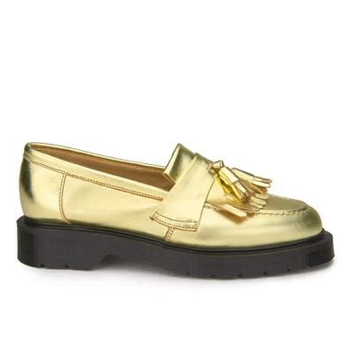 YMC Women's Solovair Leather Tassel Loafers - Gold Leather