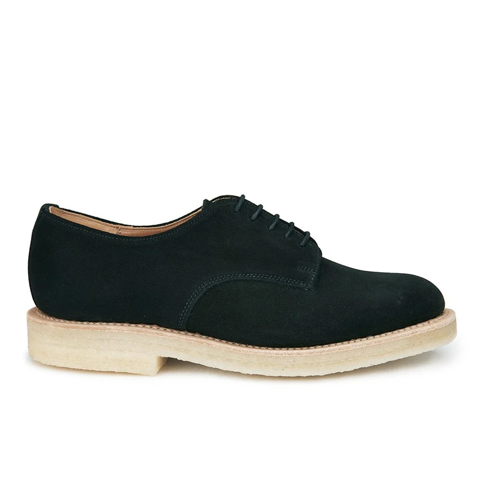 YMC Women's Solovair Suede Crepe Sole Lace Up Derby Shoes - Black Suede Image 1