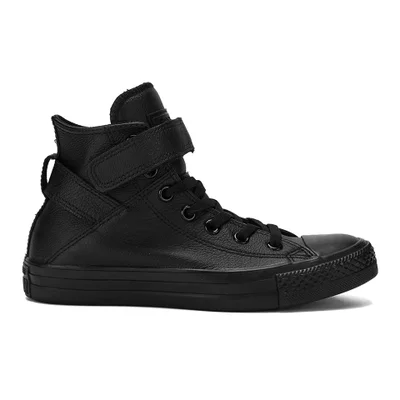 Converse Women's Chuck Taylor All Star Brea Leather Hi-Top Trainers - Black