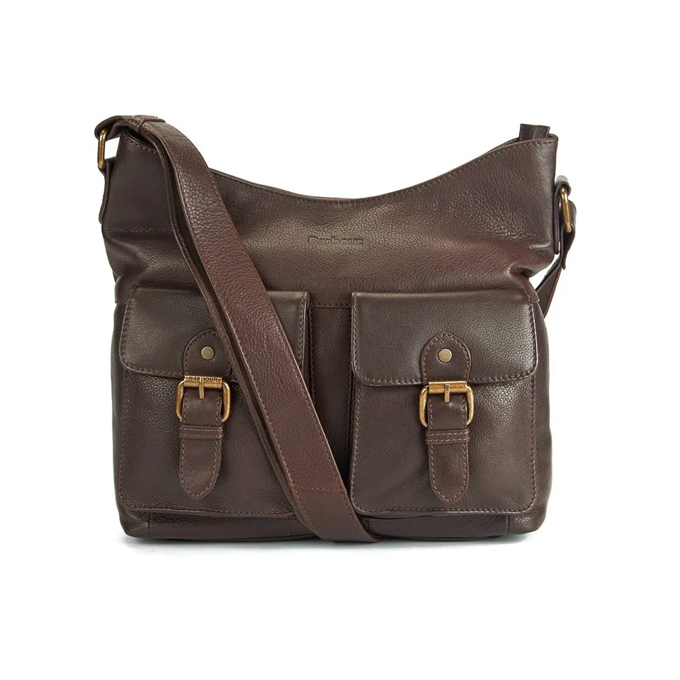 Barbour Women's Slateford Leather Shoulder Bag - Dark Brown Image 1