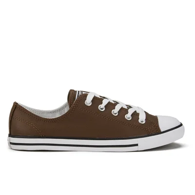 Converse Women's Chuck Taylor All Star Dainty Seasonal Leather Ox Trainers - Chocolate/White/White