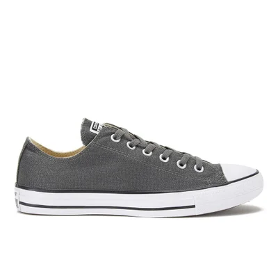Converse Men's Chuck Taylor All Star Coated Canvas Wash Ox Trainers - Thunder/Black/White