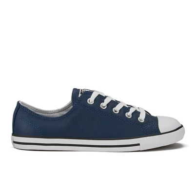 Converse Women's Chuck Taylor All Star Dainty Seasonal Leather Ox Trainers - Nighttime Navy/White/White