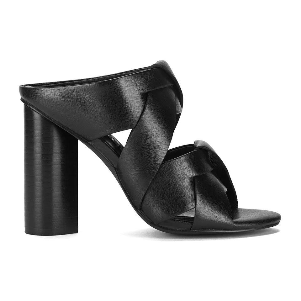 Senso Women's Xanthe I Leather Strappy Mule Sandals - Ebony Image 1