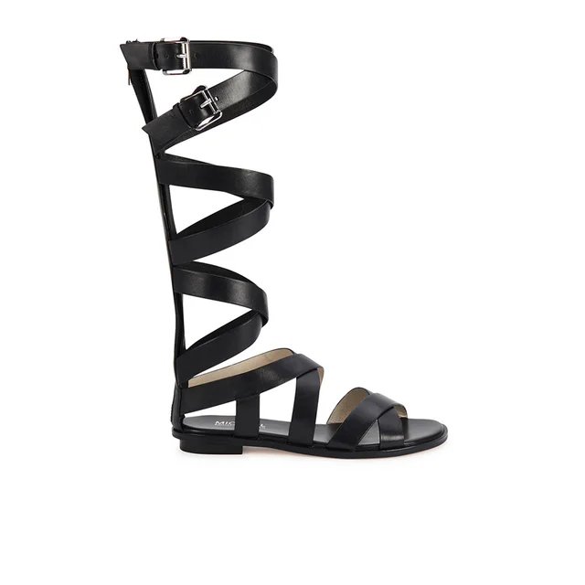 MICHAEL MICHAEL KORS Women's Darby Vachetta Knee High Gladiator Sandals - Black