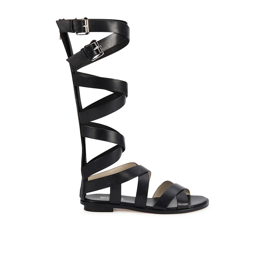 MICHAEL MICHAEL KORS Women's Darby Vachetta Knee High Gladiator Sandals - Black Image 1