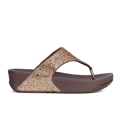 FitFlop Women's Superglitz Toe Post Sandals - Copper