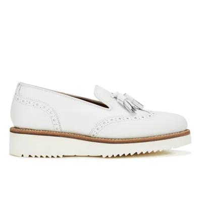 Grenson Women's Kat Leather Tassel Loafers - White